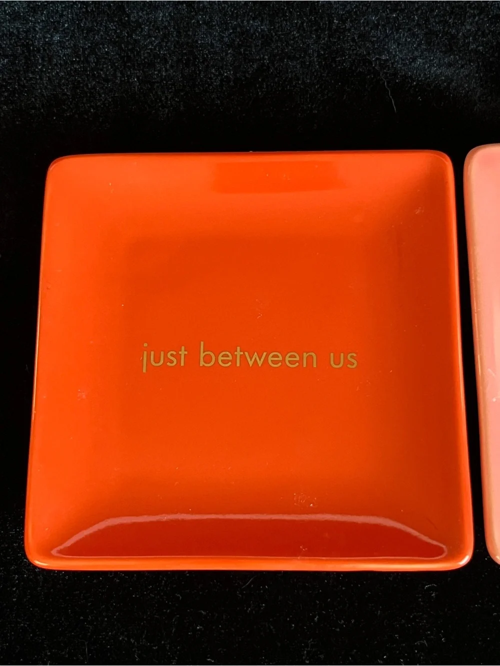 KATE SPADE Sweet Talk Just Between Us Set of 2 Trinket Dishes Jewelry Trays